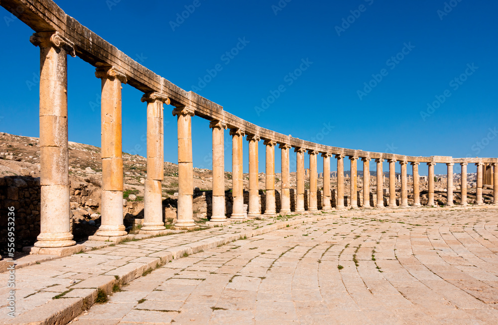 Fototapeta premium colonnade of Jerash roman city,Joran