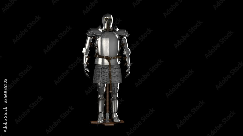 Ancient Metal Armor Transparent Alpha Video Animation Ancient Metal Armor Transparent Alpha Video Animation