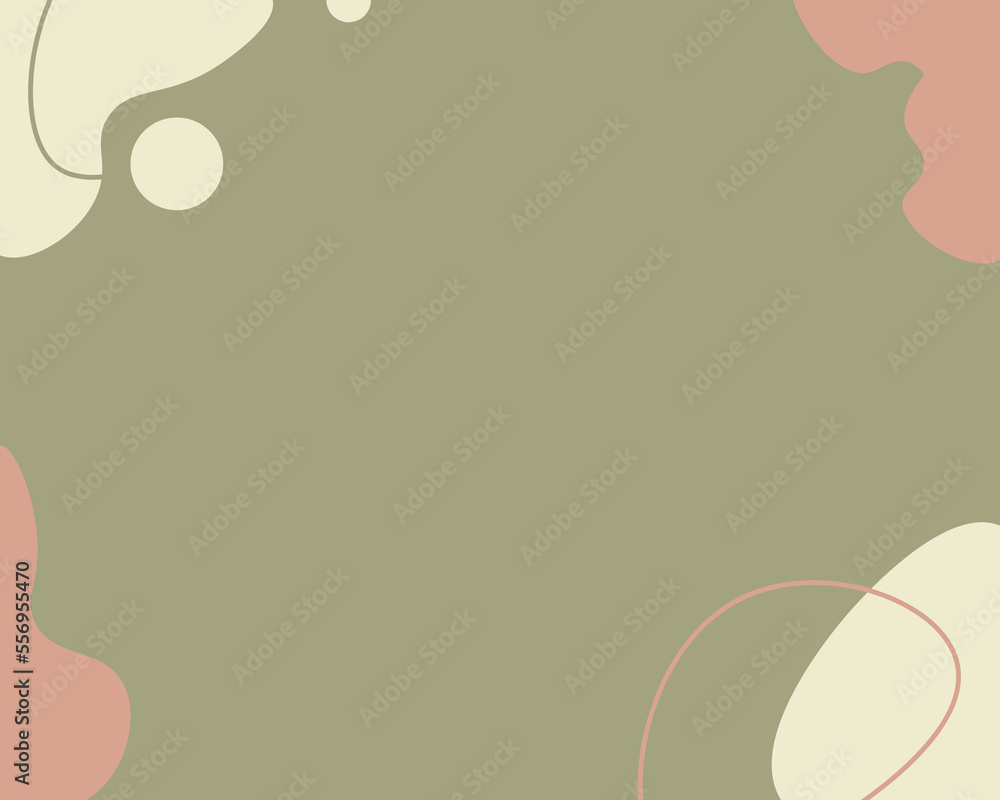 Abstract background template. Contemporary collage with organic shapes and line in pastel colors. for wall framed prints, canvas prints, poster, home decor, cover, wallpaper. Vector Illustration