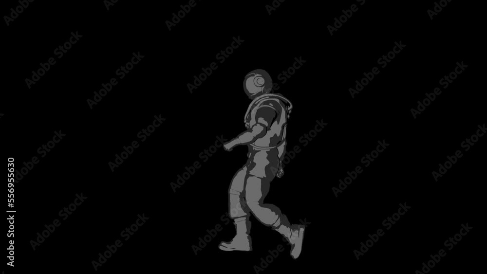 Astronaut Walk Transparent Alpha Animation Astronaut Walk Transparent Alpha Animation