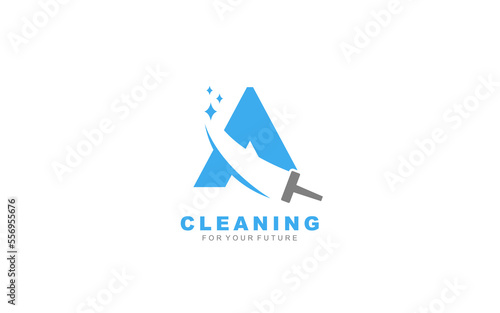 A logo cleaning services for branding company. Housework template vector illustration for your brand.