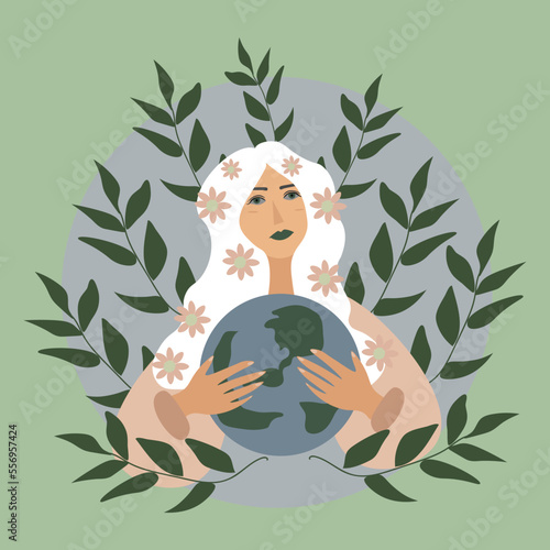 Enviroment concept save  the earth.Vector Ilustration.