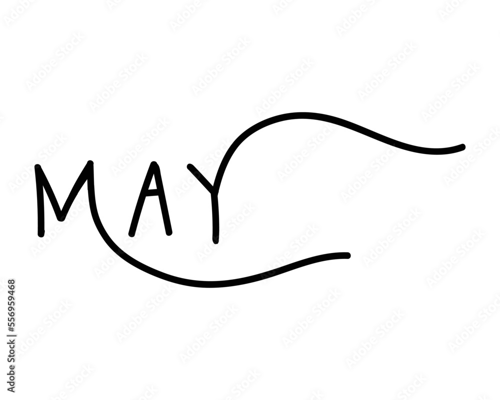May hand written vector template elements May hand written vector template elements