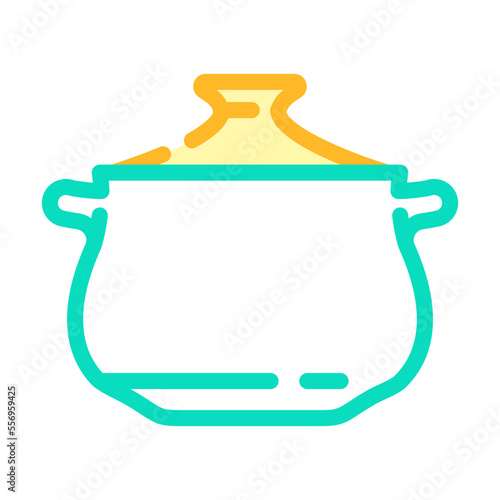 traditional pot cooking color icon vector. traditional pot cooking sign. isolated symbol illustration