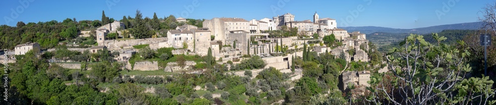 Panoramic view of Gordes - Vaucluse - Provence - France
