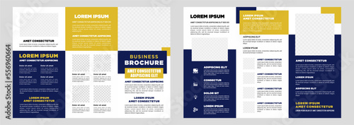 Minimalist business digital marketing trifold brochure template