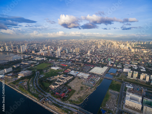 Fototapeta Naklejka Na Ścianę i Meble -  Manila Cityscape, Philippines. Bay City, Pasay Area. Skyscrapers in Background