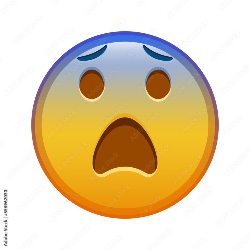 Face in fear Large size of yellow emoji smile Face in fear Large size of yellow emoji smile
