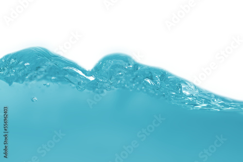 water waves with splatter on white background