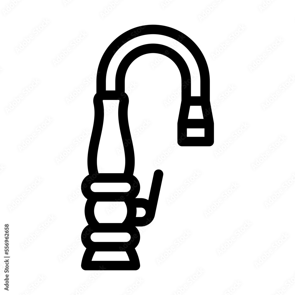 metal faucet water line icon vector. metal faucet water sign. isolated contour symbol black illustration metal faucet water line icon vector. metal faucet water sign. isolated contour symbol black illustration