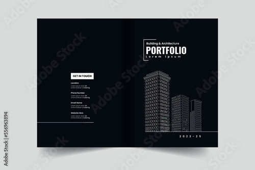 Building and Architecture Portfolio Template or Brochure Cover Layout