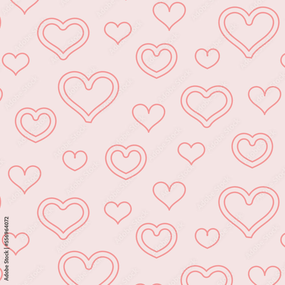doodle pattern for valentine's day with hearts, poster with background for advertising, banner for a party on a light background with pink lines doodle pattern for valentine's day with hearts, poster with background for advertising, banner for a party on a light background with pink lines
