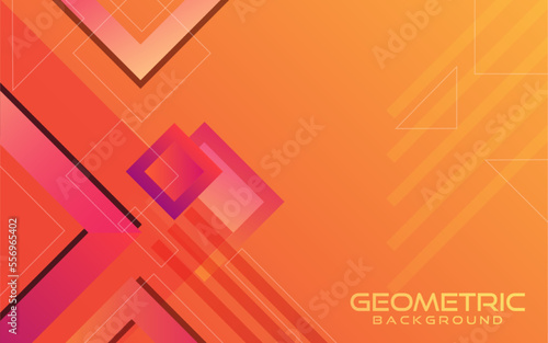 Colorful gradient square geometric shape background