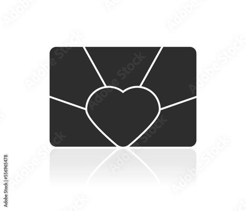 letter collage concept from heart, Vector rectangular collage mosaic grid of pictures isolated on white