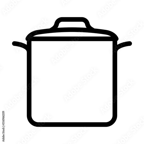 soup pot cooking line icon vector. soup pot cooking sign. isolated contour symbol black illustration