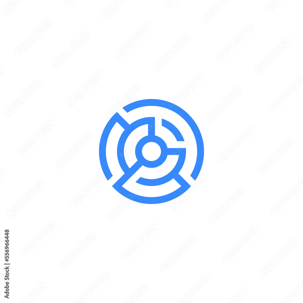 initial letter G digital coin logo design vector sign initial letter G digital coin logo design vector sign