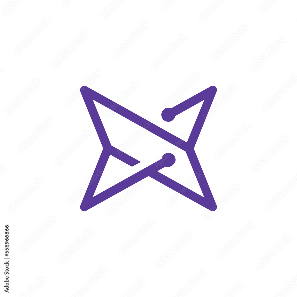 X with data circuit logo design vector sign X with data circuit logo design vector sign
