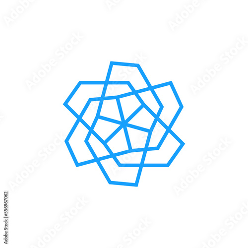 simple mandala logo design vector