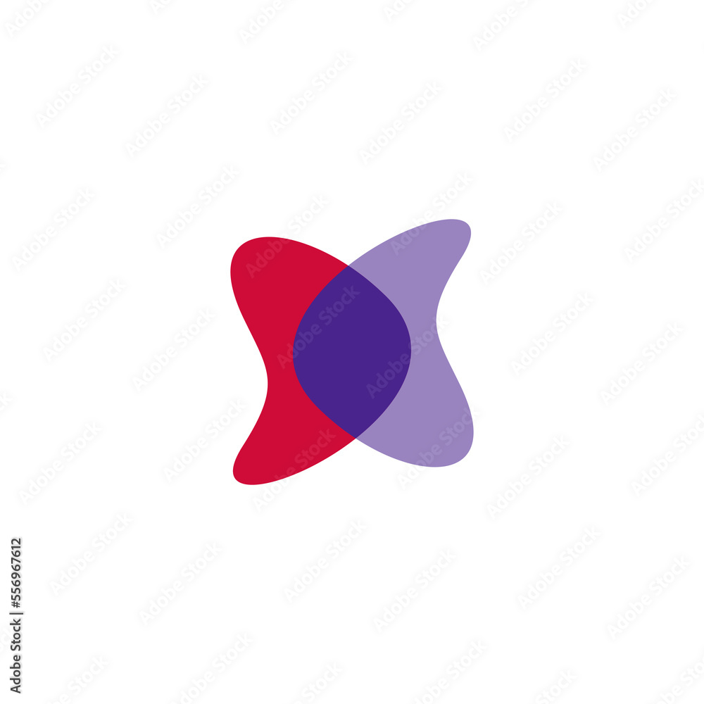 abstract overlay logo design vector sign abstract overlay logo design vector sign