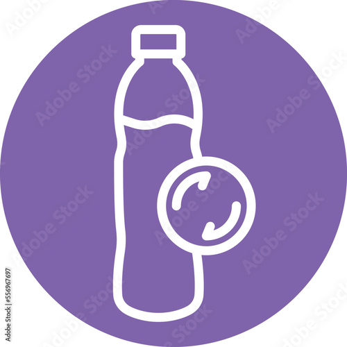 Recycle bottle Vector Icon 