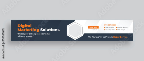Digital marketing large web banner, social cover template, Horizontal web banner or corporate business banner template
