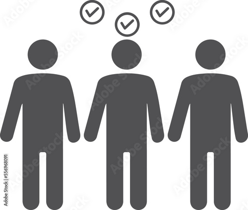 Superior person icon, superiority icon black vector