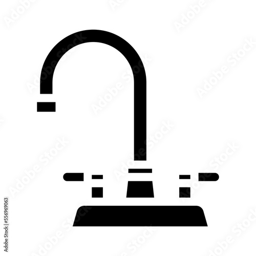 bathroom faucet water glyph icon vector. bathroom faucet water sign. isolated symbol illustration