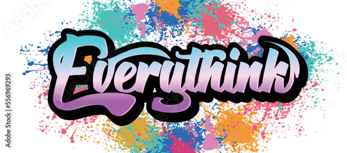 Graffiti text effect, editable spray and street text style Everything