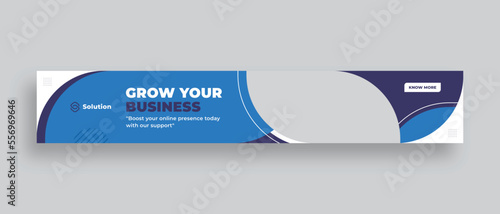 Digital marketing large web banner, social cover template, Horizontal web banner or corporate business banner template
