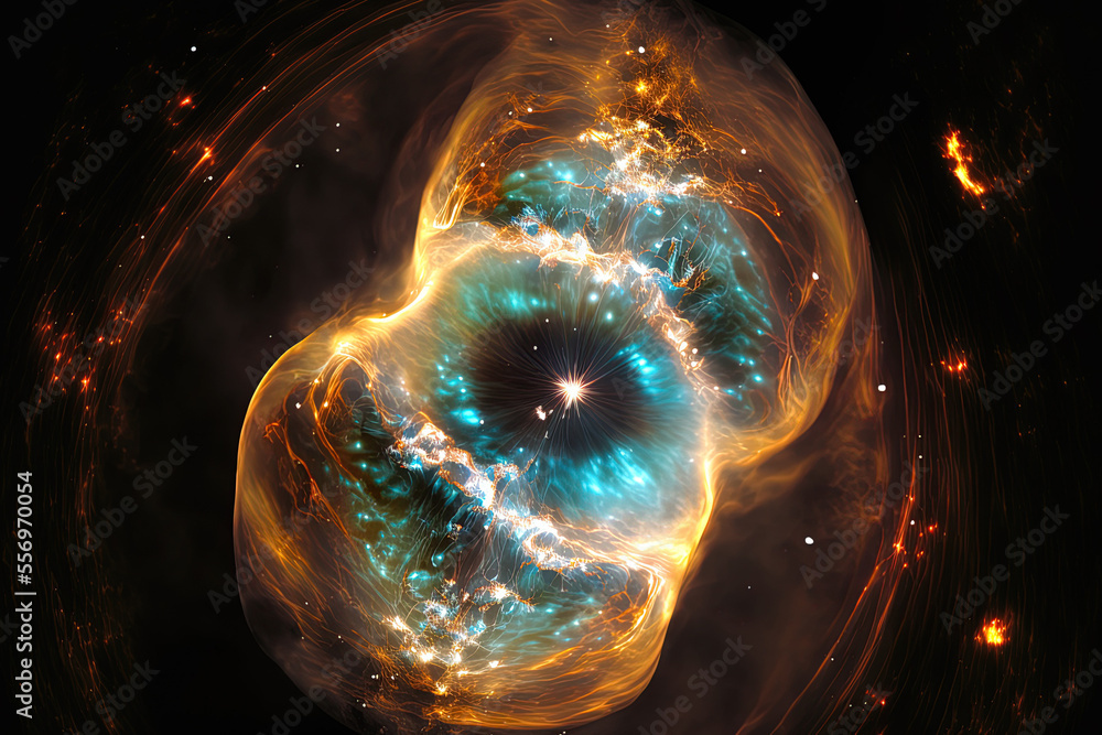 planetary nebula, or ionized gas cloud, in space outer space star ...