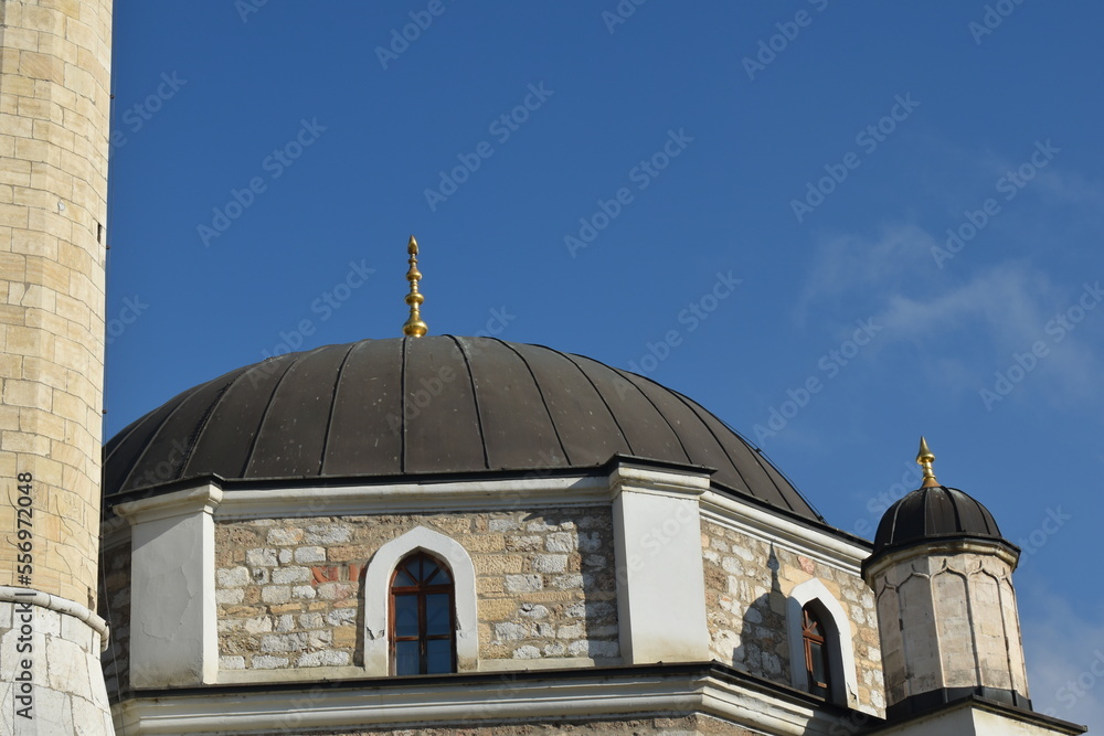 Husein Pasha's mosque in Pljevlja on a sunny day