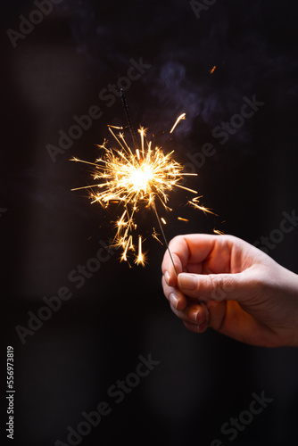 hand holding sparkler