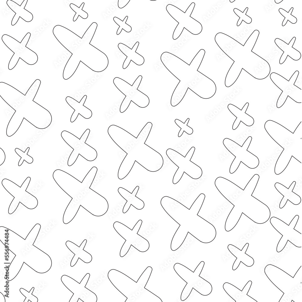 Cross Pattern Outline 2D Illustration Cross Pattern Outline 2D Illustration