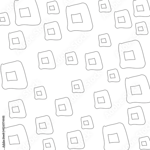 Square Pattern Outline 2D Illustration