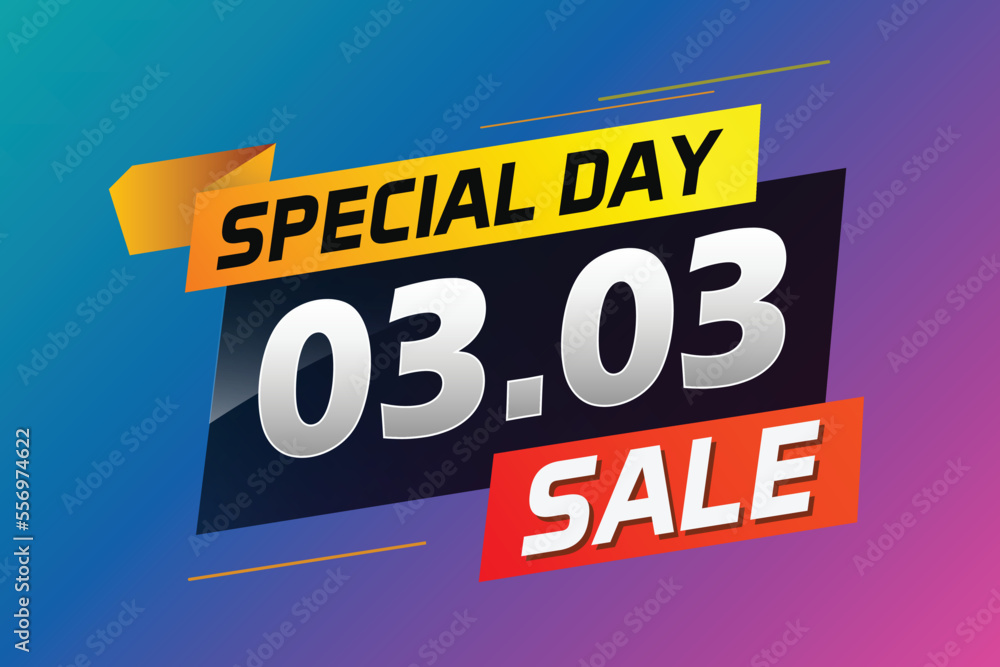 special day 03 03 word concept vector illustration with megaphone and 3d style, landing page, template, ui, web, mobile app, poster, banner, flyer, background, gift card, coupon, label, wallpaper