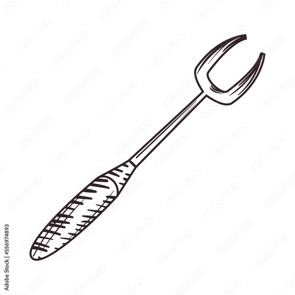Fototapeta premium flat grill fork