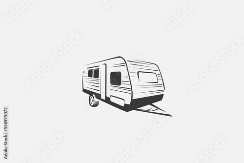 Illustration vector graphic of caravan recreation camper