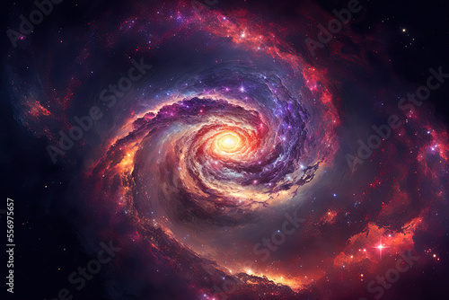 nice background of a galaxy done by hand. Generative AI