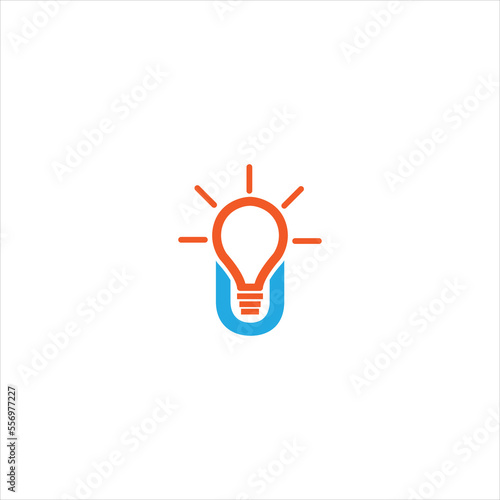 light letter U financial  data logo
