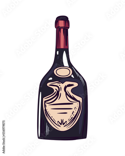 flat wine bottle