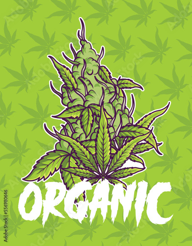 marijuana vector illustration for your work logo merchandise t-shirt sticker and greeting card poster label design advertising business company