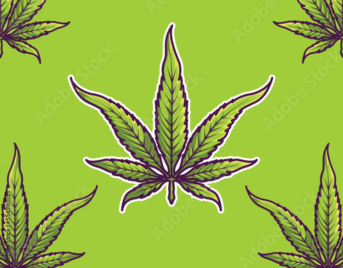 marijuana vector illustration for your work logo merchandise t-shirt sticker and greeting card poster label design advertising business company