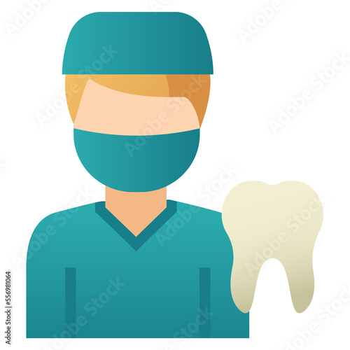 Dentist flat design style icon