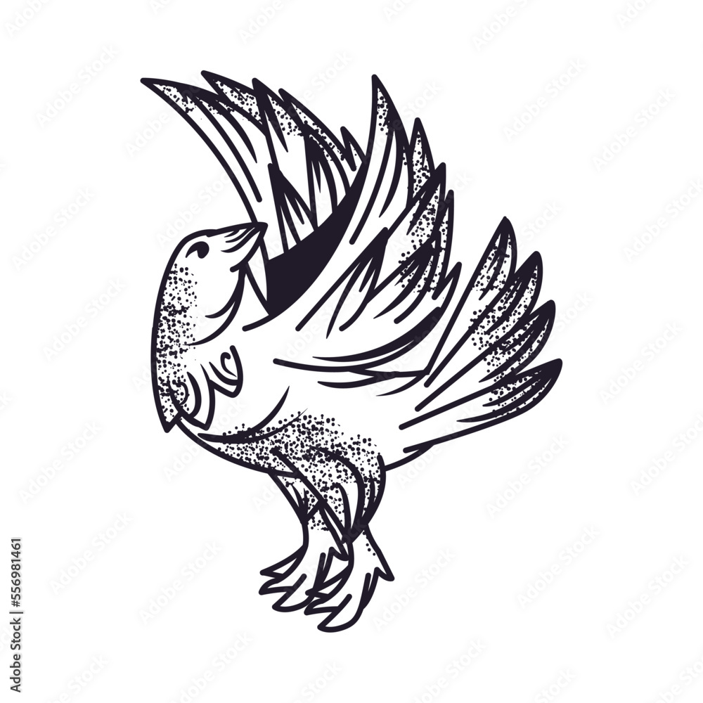 tattoo flat bird design