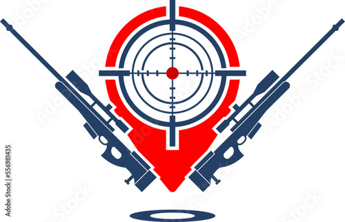 Pin location with scope and sniper rifle