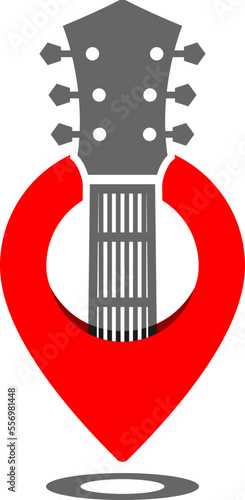 Pin location with guitar inside