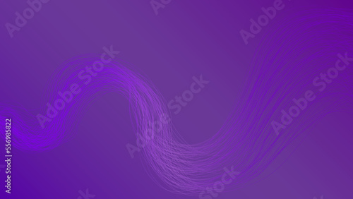 Vector smooth waves on dark purple background. Futuristic technology design backdrop with purple gradient transition.