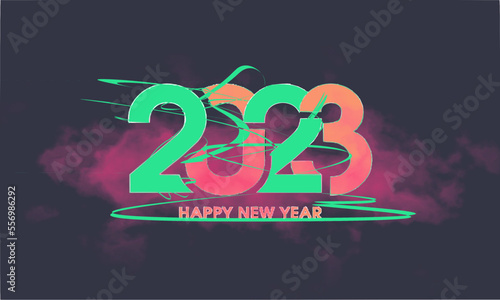 2023 New Year Celebration for Holidays Using Water Color Painting Best for Background and Vector