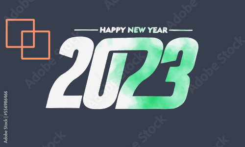 2023 New Year Celebration for Holidays Using Water Color Painting Best for Background and Vector