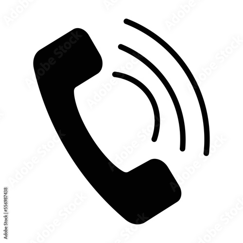 Phone icon in trendy flat style isolated on white background. Telephone symbol. Vector illustration.
